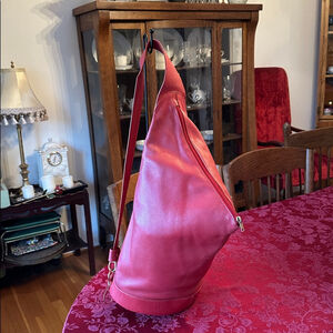 Loewe Red Leather Large Backpack